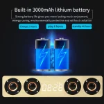 W8C Wooden Clock Subwoofer Bluetooth Speaker, Support TF Card & U Disk & 3.5mm AUX - Image 13