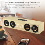 W8C Wooden Clock Subwoofer Bluetooth Speaker, Support TF Card & U Disk & 3.5mm AUX - Image 10