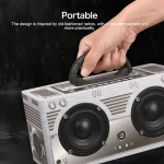 W9 Portable Retro Wooden Bluetooth Speaker, Support TF Card & 3.5mm AUX - Image 10