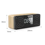 A10 Subwoofer Wooden Clock Bluetooth 5.0 Speaker, Support TF Card & U Disk Play & FM Radio - Image 2