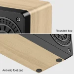 A10 Subwoofer Wooden Clock Bluetooth 5.0 Speaker, Support TF Card & U Disk Play & FM Radio - Image 4
