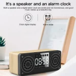 A10 Subwoofer Wooden Clock Bluetooth 5.0 Speaker, Support TF Card & U Disk Play & FM Radio - Image 5