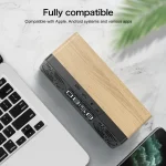 A10 Subwoofer Wooden Clock Bluetooth 5.0 Speaker, Support TF Card & U Disk Play & FM Radio - Image 6