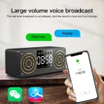 A10 Subwoofer Wooden Clock Bluetooth 5.0 Speaker, Support TF Card & U Disk Play & FM Radio - Image 7