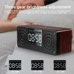 A10 Subwoofer Wooden Clock Bluetooth 5.0 Speaker, Support TF Card & U Disk Play & FM Radio - Image 8