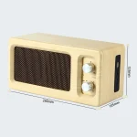 D60 Subwoofer Wooden Bluetooth 4.2 Speaker, Support TF Card & 3.5mm AUX & U Disk Play - Image 2