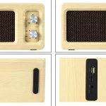 D60 Subwoofer Wooden Bluetooth 4.2 Speaker, Support TF Card & 3.5mm AUX & U Disk Play - Image 4