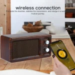 D60 Subwoofer Wooden Bluetooth 4.2 Speaker, Support TF Card & 3.5mm AUX & U Disk Play - Image 5