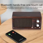D60 Subwoofer Wooden Bluetooth 4.2 Speaker, Support TF Card & 3.5mm AUX & U Disk Play - Image 7