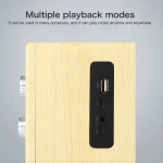 D60 Subwoofer Wooden Bluetooth 4.2 Speaker, Support TF Card & 3.5mm AUX & U Disk Play - Image 8