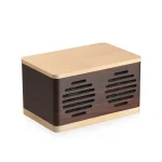 D70 QI Standard Subwoofer Wooden Bluetooth 4.2 Speaker, Support TF Card & 3.5mm AUX, Yellow, Brown - Image 13