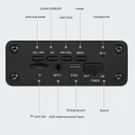 D70 QI Standard Subwoofer Wooden Bluetooth 4.2 Speaker, Support TF Card & 3.5mm AUX, Yellow, Brown - Image 3