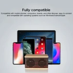 D70 QI Standard Subwoofer Wooden Bluetooth 4.2 Speaker, Support TF Card & 3.5mm AUX, Yellow, Brown - Image 10