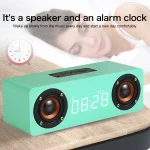 M5 Subwoofer Wooden Bluetooth 4.2 Speaker, Support TF Card & 3.5mm AUX & FM - Image 4