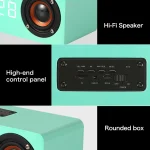 M5 Subwoofer Wooden Bluetooth 4.2 Speaker, Support TF Card & 3.5mm AUX & FM - Image 10
