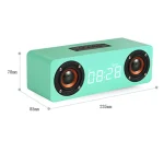M5C Subwoofer Wooden Clock Bluetooth 4.2 Speaker, Support TF Card & 3.5mm AUX & FM Radio - Image 2