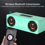 M5C Subwoofer Wooden Clock Bluetooth 4.2 Speaker, Support TF Card & 3.5mm AUX & FM Radio - Image 13