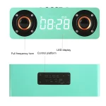 M5C Subwoofer Wooden Clock Bluetooth 4.2 Speaker, Support TF Card & 3.5mm AUX & FM Radio - Image 3