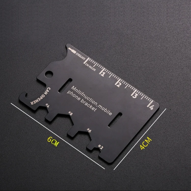 HC0115_4.webp Multi-function Folding Stainless Steel Tool Card Bottle Opener Phone Holder - Image 5