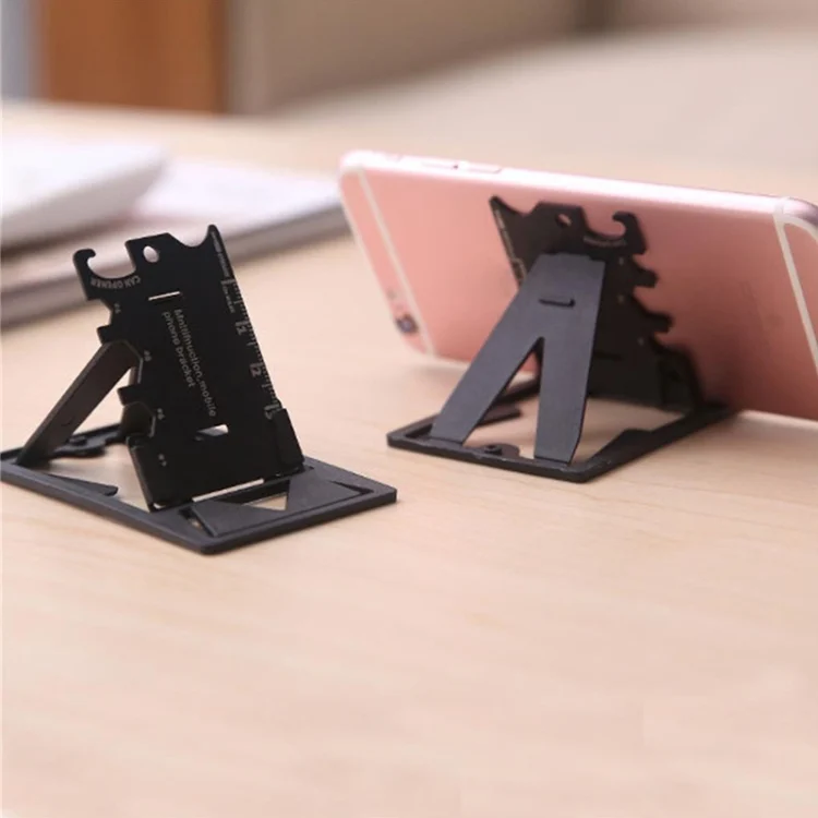 HC0115_5.webp Multi-function Folding Stainless Steel Tool Card Bottle Opener Phone Holder - Image 6