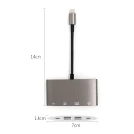 1040KEY 8 Pin to USB + Type-C / USB-C + OTG Multi-function Converter Adapter - Image 4