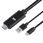 9572A USB Power Supply USB-C/Type-C to HDMI 4K Aluminum Alloy Cable, Length: 1.8m, 9572A