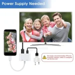 E-Gin-LTH-002 8 Pin Digital AV to HDMI Adapter + USB Charging Port for VGA 1080P HD TV Display Screen Device - Image 5