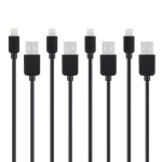 4 PCS HAWEEL 1m High Speed 8 pin to USB Sync and Charging Cable Kit for iPhone, iPad(Black) - Image 3