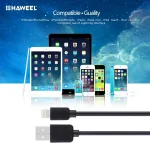 4 PCS HAWEEL 1m High Speed 8 pin to USB Sync and Charging Cable Kit for iPhone, iPad(Black) - Image 6