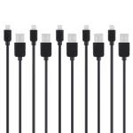 5 PCS HAWEEL 1m High Speed 8 pin to USB Sync and Charging Cable Kit for iPhone, iPad(Black) - Image 3