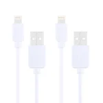 2 PCS HAWEEL 1m High Speed 8 pin to USB Sync and Charging Cable Kit for iPhone, iPad(White)