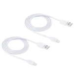2 PCS HAWEEL 1m High Speed 8 pin to USB Sync and Charging Cable Kit for iPhone, iPad(White) - Image 2