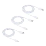 3 PCS HAWEEL 1m High Speed 8 pin to USB Sync and Charging Cable Kit for iPhone, iPad(White) - Image 2