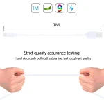 5 PCS HAWEEL 1m High Speed 8 pin to USB Sync and Charging Cable Kit for iPhone, iPad(White) - Image 4