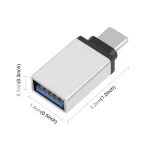 HAWEEL USB-C / Type-C Male to USB 3.0 Female OTG Data Transmission Adapter - Image 2
