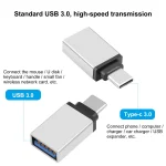 HAWEEL USB-C / Type-C Male to USB 3.0 Female OTG Data Transmission Adapter - Image 3