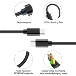 HAWEEL 1m 25W 3A Type-C / USB-C to Type-C / USB-C Fast Charging Data Cable with OTG - Image 3