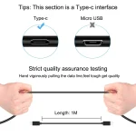HAWEEL 1m 25W 3A Type-C / USB-C to Type-C / USB-C Fast Charging Data Cable with OTG - Image 4