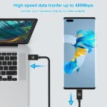 HAWEEL 1m 25W 3A Type-C / USB-C to Type-C / USB-C Fast Charging Data Cable with OTG - Image 6