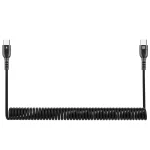 HAWEEL 2m 5A USB-C / Type-C to USB-C / Type-C Retractable Coiled PD Fast Charging Cable - Image 2