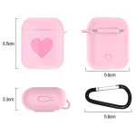 Heart Pattern Apple Wireless Earphones Charging Box Dust-proof Shockproof Outdoor Protective Case for Airpods, 5 - Image 4