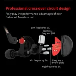 KZ AS10 Ten Unit Moving Iron In-ear HiFi Earphone with Microphone - Image 7