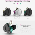 KZ ZSN Circle Iron Moving Iron Quad-core Wired Control In-ear Mega Bass HiFi Earphone without Microphone - Image 8