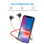 BH-I37 Bluetooth 5.0 Wire-controlled Bluetooth Earphone Built-in High-fidelity Microphone, Support Call, Black, Green, Red - Image 3