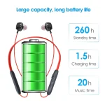 BH-I37 Bluetooth 5.0 Wire-controlled Bluetooth Earphone Built-in High-fidelity Microphone, Support Call, Black, Green, Red - Image 4