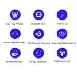 i9 Wireless TWS Sport Bilateral Stereo Bluetooth 5.0 Headset with Charging Box, Push-button Version, Push-button Version - Image 5