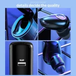 V21 Mini Single Ear Stereo Bluetooth V5.0 Wireless Earphones with Charging Box - Image 5