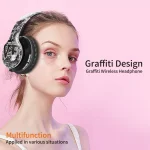 B1 Graffiti Pattern Wireless Bluetooth V5.0 Headset - Image 11