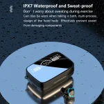 M9 Bluetooth 5.1 TWS Mirror Digital Display Wireless Bluetooth Earphone with Charging Box Flashlight , Support Touch & Siri & Battery Display, M9 (Black) - Image 17