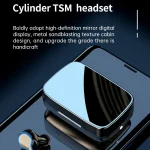 M9 Bluetooth 5.1 TWS Mirror Digital Display Wireless Bluetooth Earphone with Charging Box Flashlight , Support Touch & Siri & Battery Display, M9 (Black) - Image 3